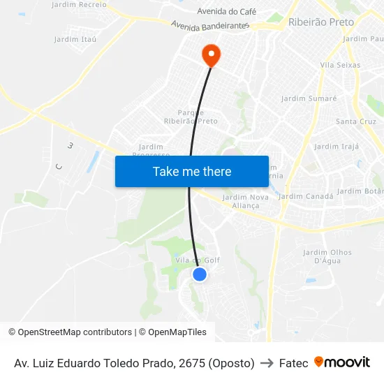 Av. Luiz Eduardo Toledo Prado, 2675 (Oposto) to Fatec map