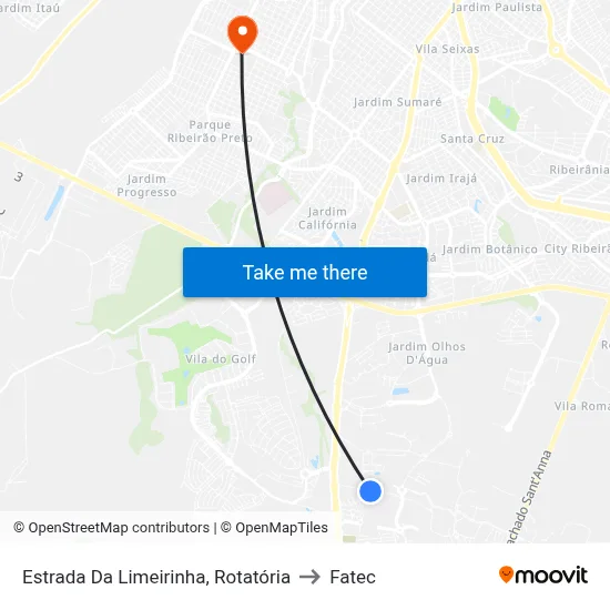 Estrada Da Limeirinha, Rotatória to Fatec map
