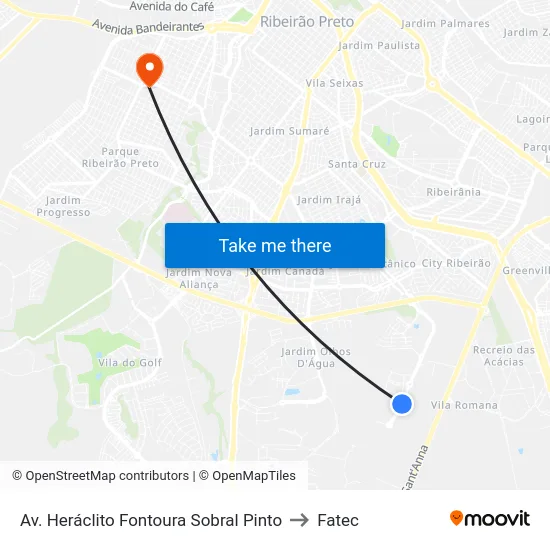 Av.  Heráclito Fontoura Sobral Pinto to Fatec map