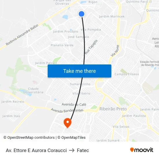 Av. Ettore E Aurora Coraucci to Fatec map
