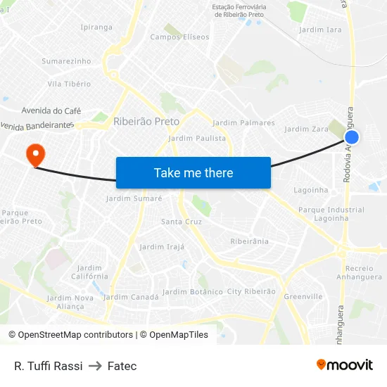 R.  Tuffi Rassi to Fatec map