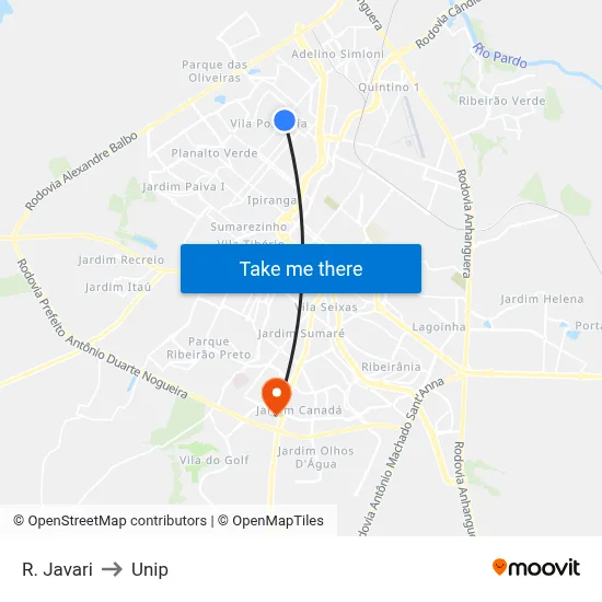 R. Javari to Unip map