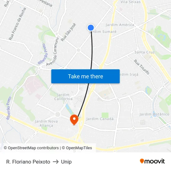 R. Floriano Peixoto to Unip map