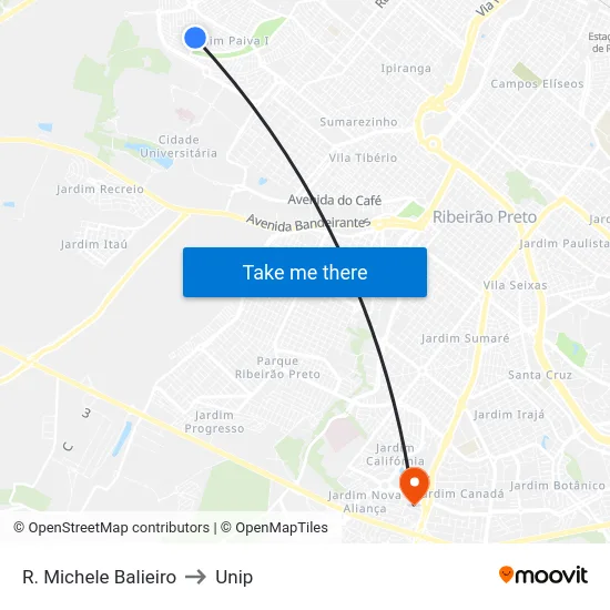 R. Michele Balieiro to Unip map