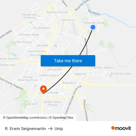 R. Erwin Seignemartin to Unip map