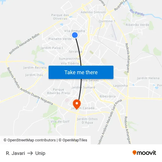 R. Javari to Unip map