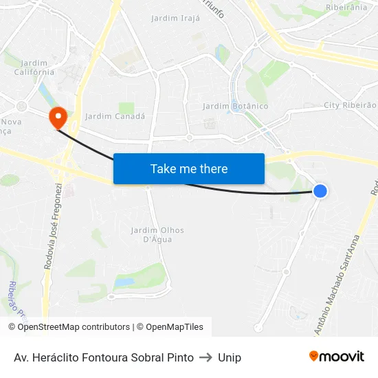 Av.  Heráclito Fontoura Sobral Pinto to Unip map