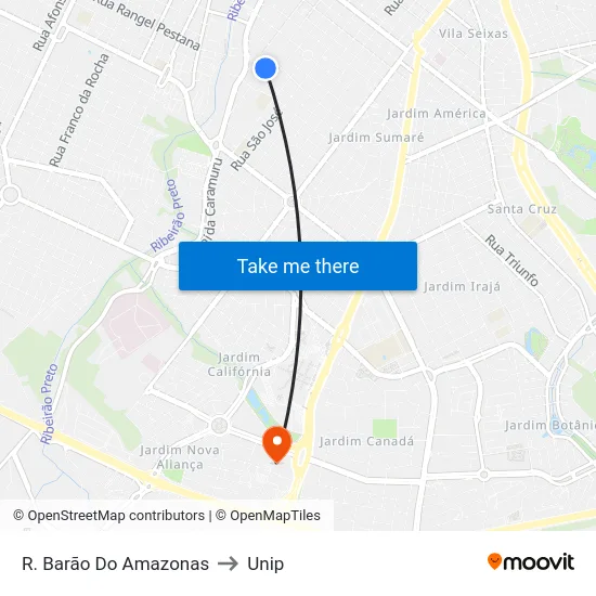 R. Barão Do Amazonas to Unip map
