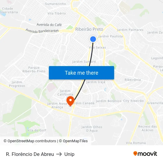 R. Florêncio De Abreu to Unip map