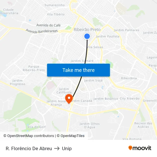 R. Florêncio De Abreu to Unip map