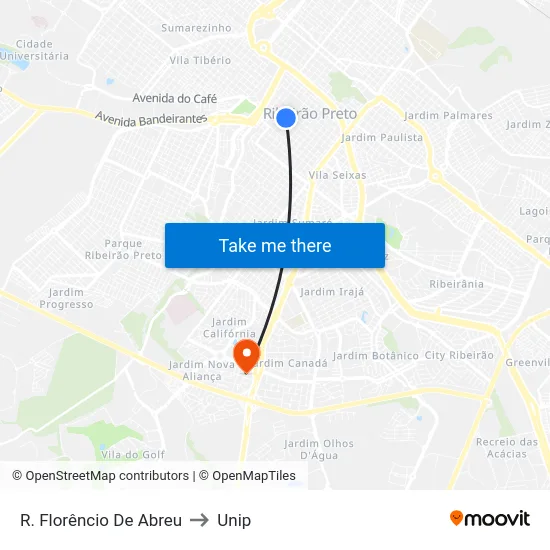 R. Florêncio De Abreu to Unip map