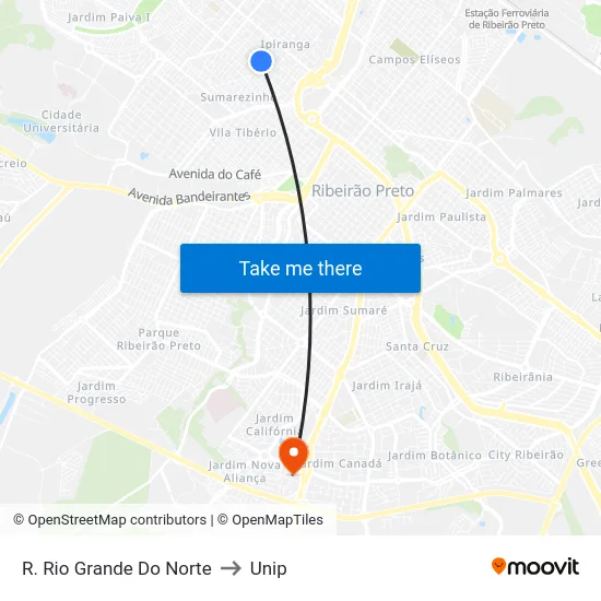 R. Rio Grande Do Norte to Unip map