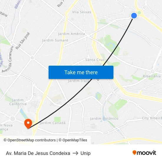 Av. Maria De Jesus Condeixa to Unip map