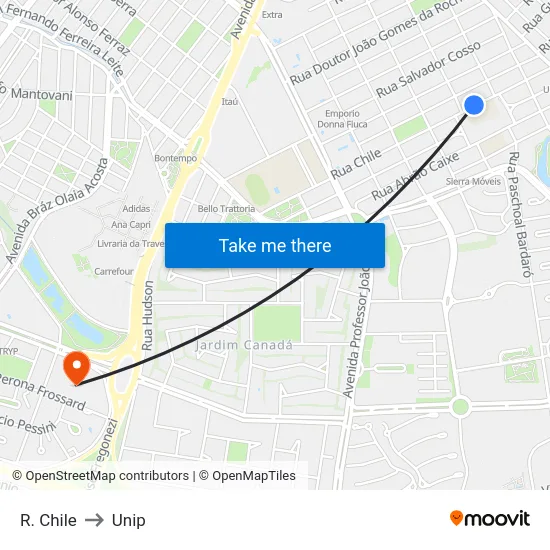 R. Chile to Unip map