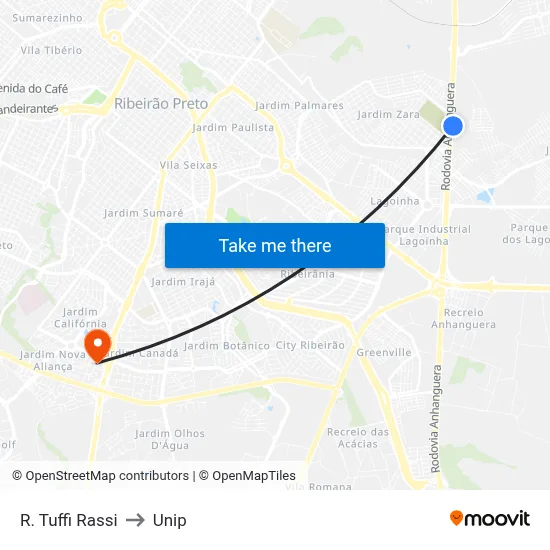 R.  Tuffi Rassi to Unip map