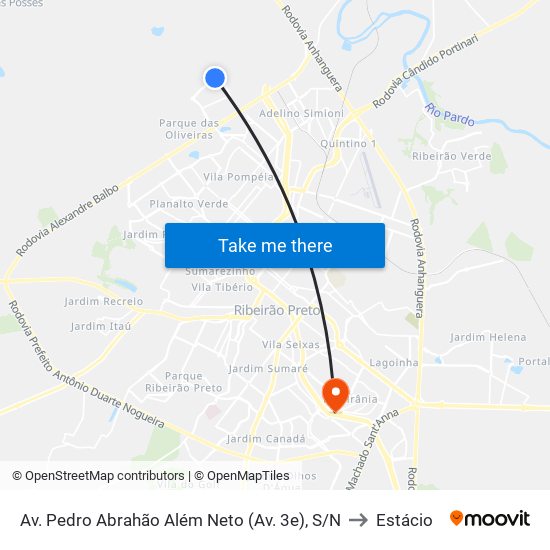 Av. Pedro Abrahão Além Neto (Av. 3e), S/N to Estácio map