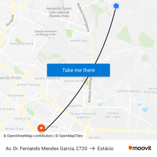 Av. Dr. Fernando Mendes Garcia, 2720 to Estácio map