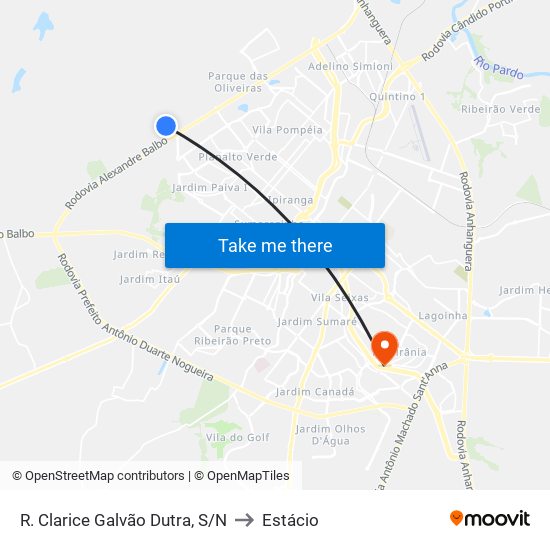 R. Clarice Galvão Dutra, S/N to Estácio map