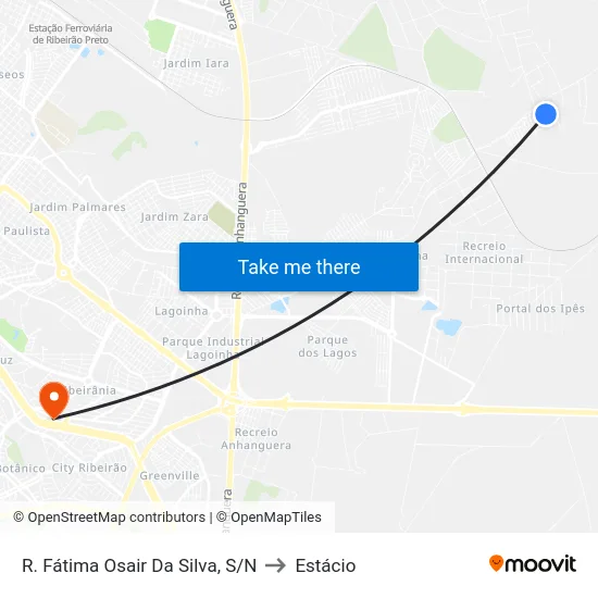 R. Fátima Osair Da Silva, S/N to Estácio map
