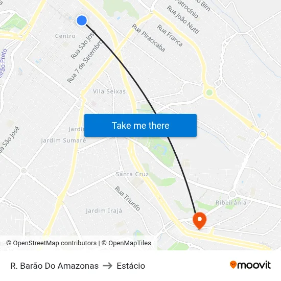 R. Barão Do Amazonas to Estácio map