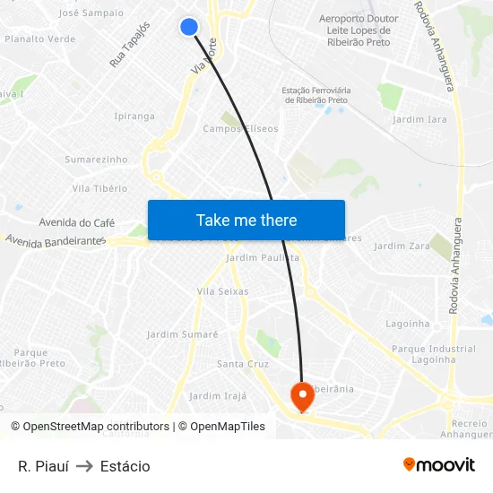R. Piauí to Estácio map