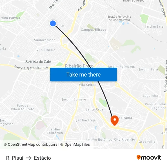 R. Piauí to Estácio map