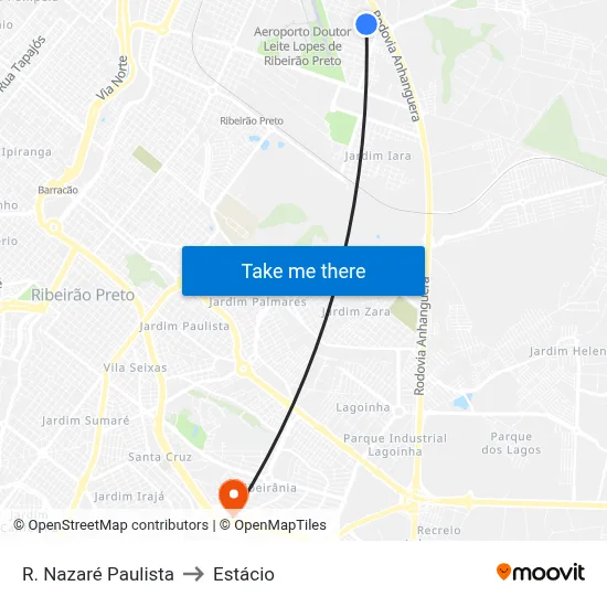 R. Nazaré Paulista to Estácio map