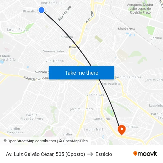 Av. Luiz Galvão Cézar, 505 (Oposto) to Estácio map
