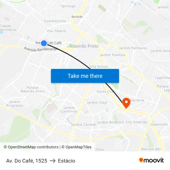 Av. Do Café, 1525 to Estácio map