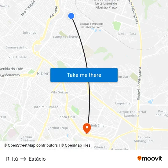 R. Itú to Estácio map