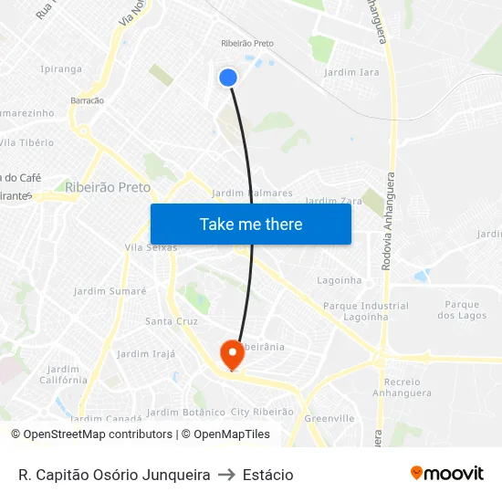 R. Capitão Osório Junqueira to Estácio map
