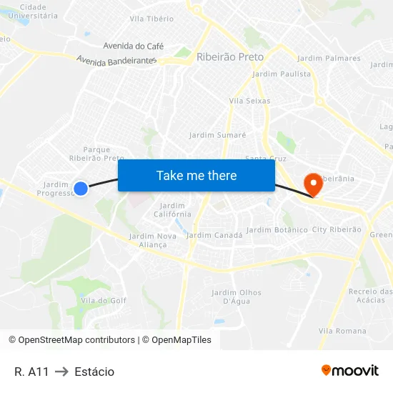 R. A11 to Estácio map