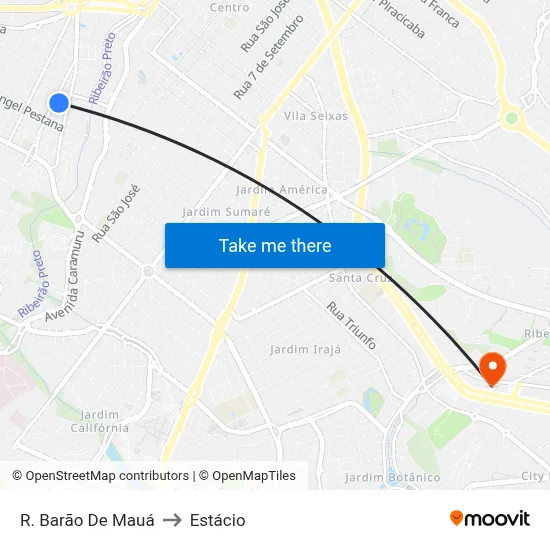 R. Barão De Mauá to Estácio map