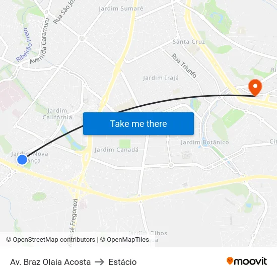 Av. Braz Olaia Acosta to Estácio map