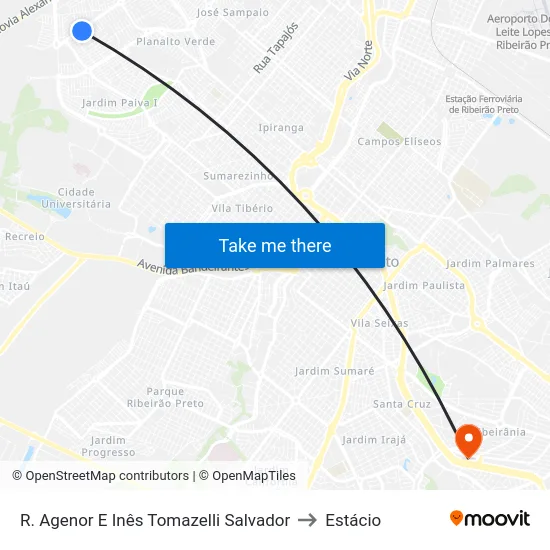 R. Agenor E Inês Tomazelli Salvador to Estácio map