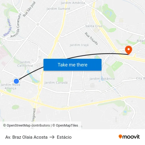 Av. Braz Olaia Acosta to Estácio map