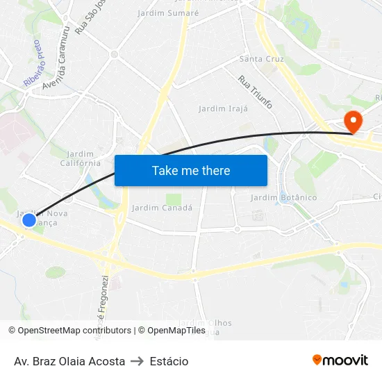 Av. Braz Olaia Acosta to Estácio map