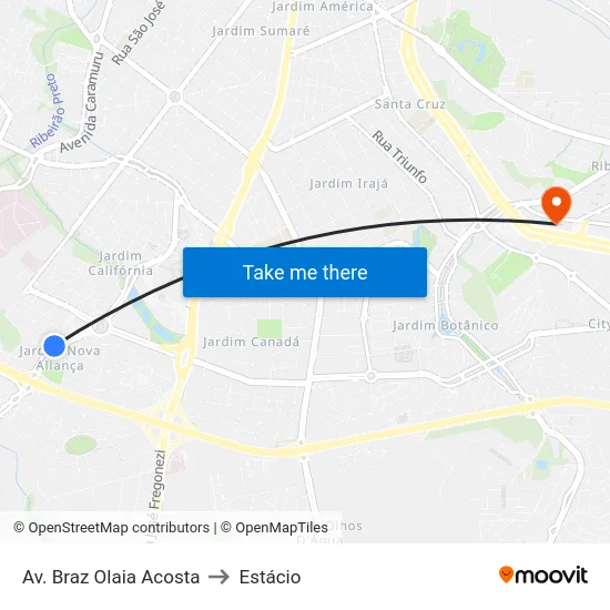 Av. Braz Olaia Acosta to Estácio map