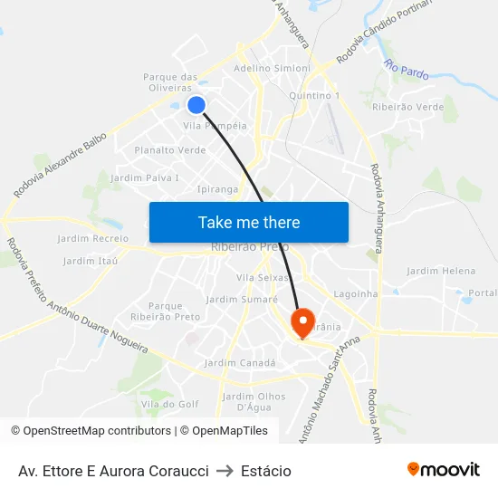 Av. Ettore E Aurora Coraucci to Estácio map