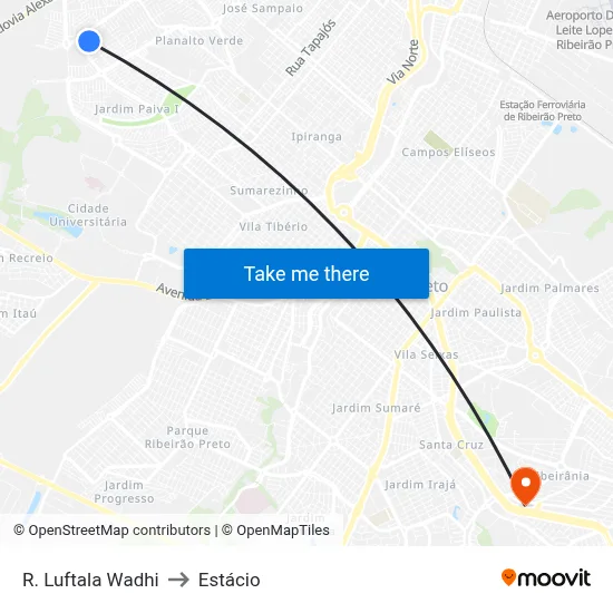 R. Luftala Wadhi to Estácio map