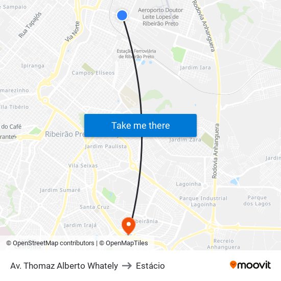 Av. Thomaz Alberto Whately to Estácio map