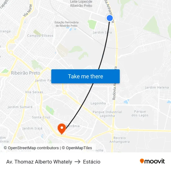 Av. Thomaz Alberto Whately to Estácio map