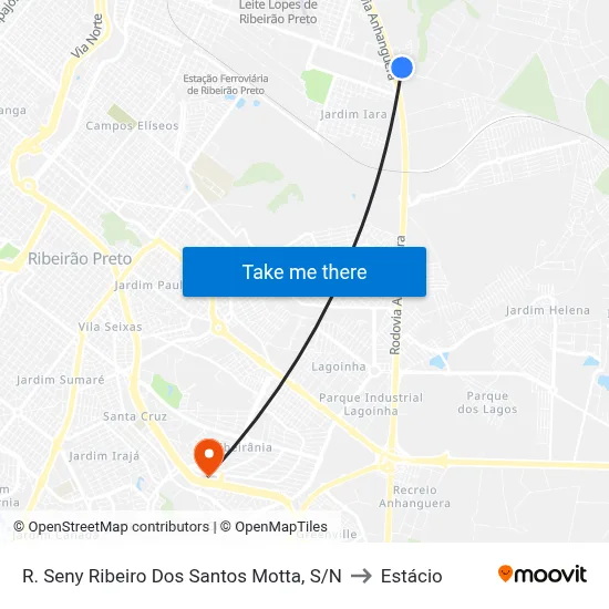 R. Seny Ribeiro Dos Santos Motta, S/N to Estácio map