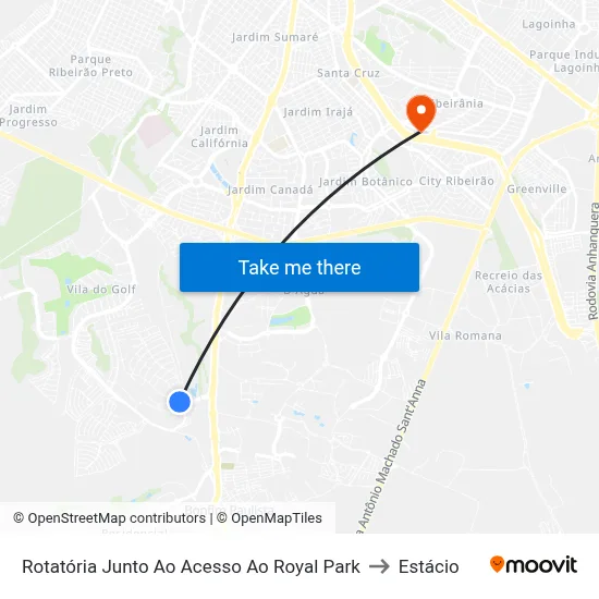 Rotatória Junto Ao Acesso Ao Royal Park to Estácio map