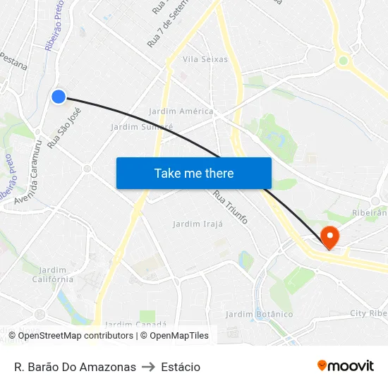 R. Barão Do Amazonas to Estácio map