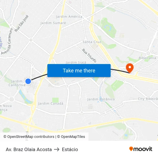 Av. Braz Olaia Acosta to Estácio map
