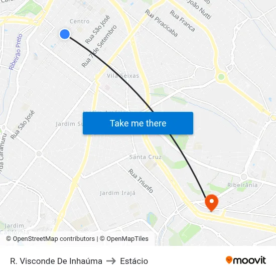 R. Visconde De Inhaúma to Estácio map