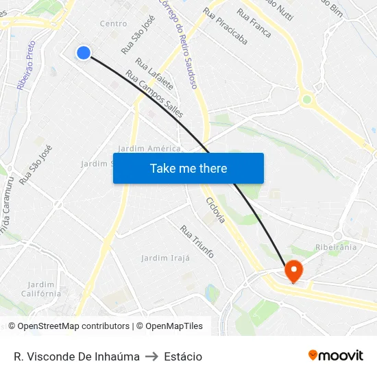 R. Visconde De Inhaúma to Estácio map