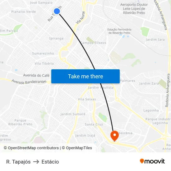 R. Tapajós to Estácio map