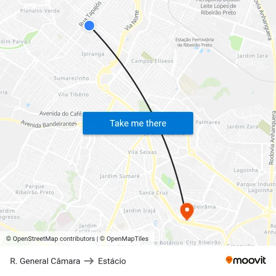R. General Câmara to Estácio map